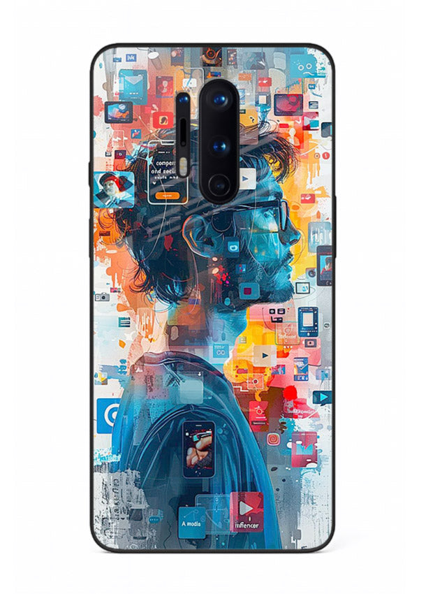 AI Media Collage futuristic digital media artwork OnePlus 8 Pro glass back cover