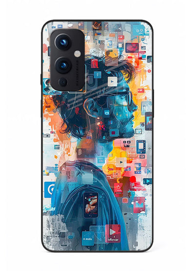AI Media Collage futuristic digital media artwork OnePlus 9 Pro glass back cover