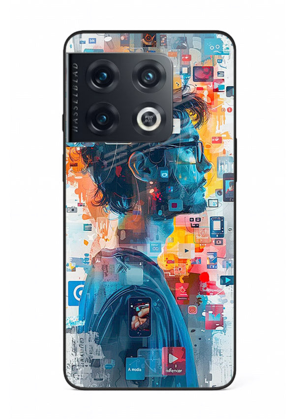 AI Media Collage futuristic digital media artwork OnePlus 10 Pro glass back cover