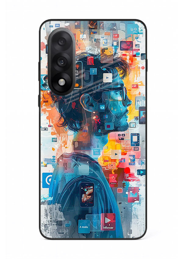 AI Media Collage futuristic digital media artwork OnePlus Nord 5 glass back cover