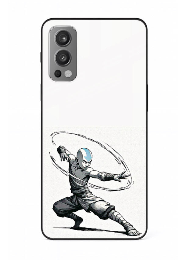 aang airbender pose white art OnePlus Nord 2 glass cover clean dynamic avatar case