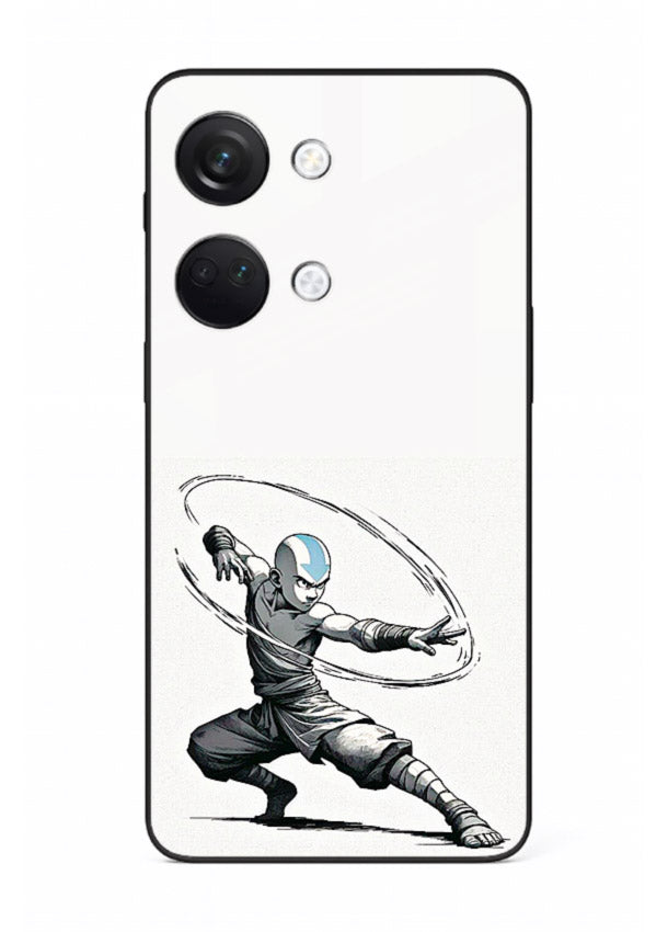 aang airbender pose white art OnePlus Nord 3 glass cover clean dynamic avatar case