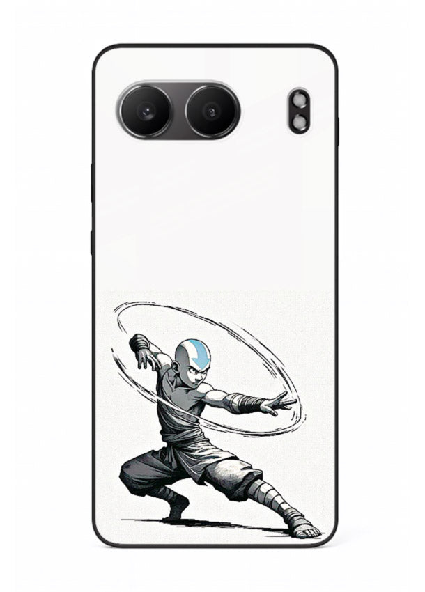 aang airbender pose white art OnePlus Nord 4 glass cover clean dynamic avatar case