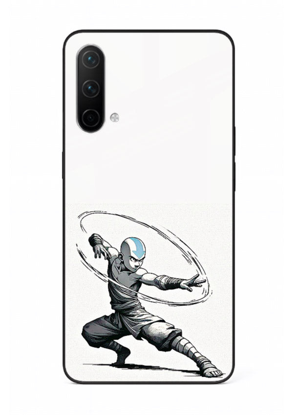 aang airbender pose white art OnePlus Nord CE 5G glass cover clean dynamic avatar case