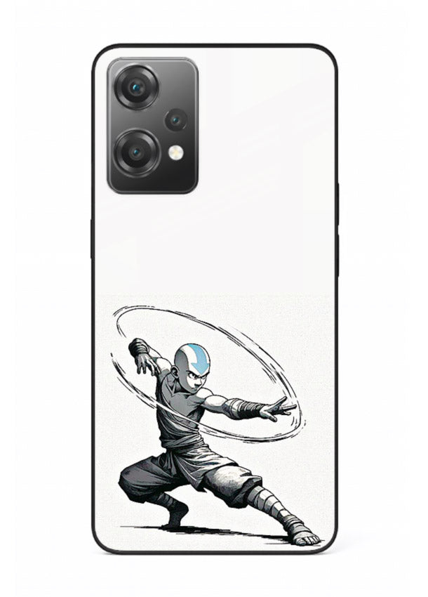 aang airbender pose white art OnePlus Nord CE2 Lite 5G glass cover clean dynamic avatar case