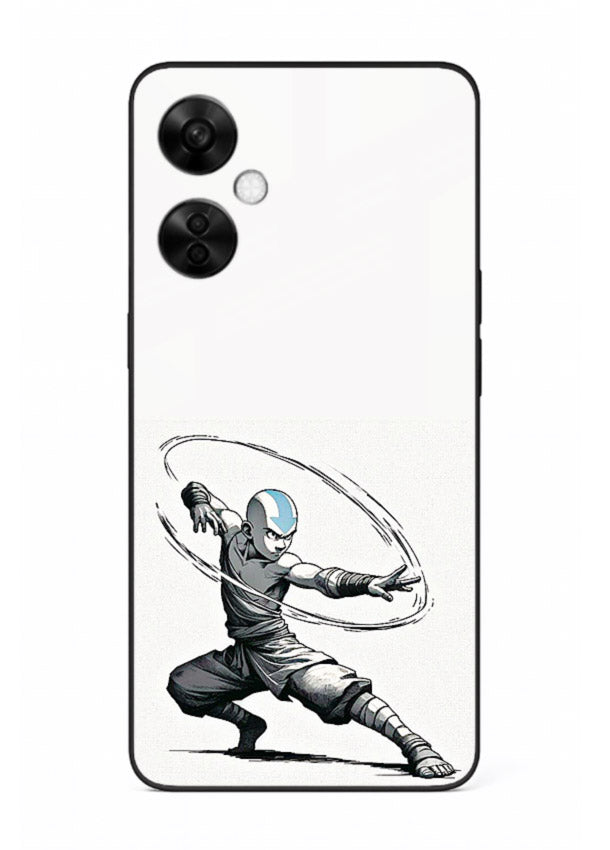 aang airbender pose white art OnePlus Nord CE3 Lite glass cover clean dynamic avatar case