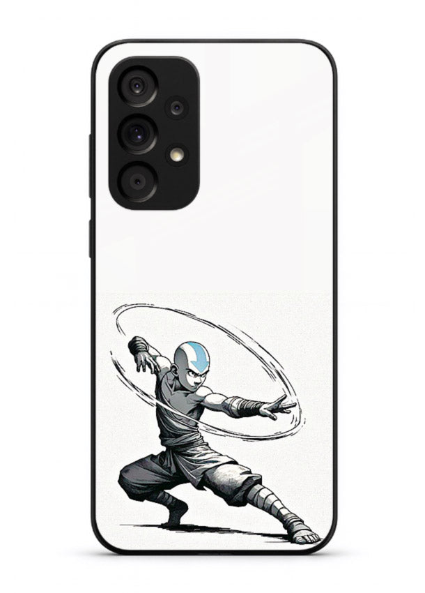 aang airbender pose white art Samsung A23 5G glass cover clean dynamic avatar case