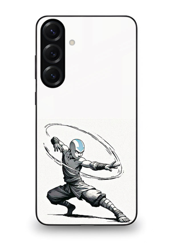 aang airbender pose white art Samsung A16 5G glass cover clean dynamic avatar case
