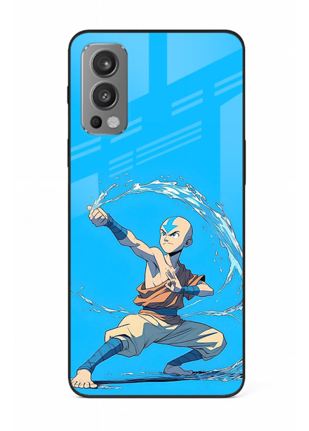 aang water master avatar art OnePlus Nord 2 glass cover waterbending action case
