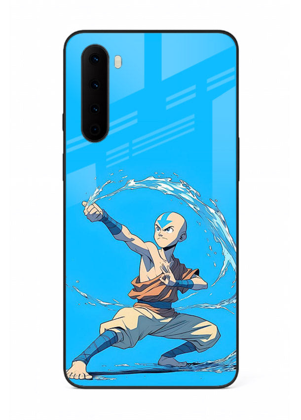 aang water master avatar art OnePlus Nord glass cover waterbending action case