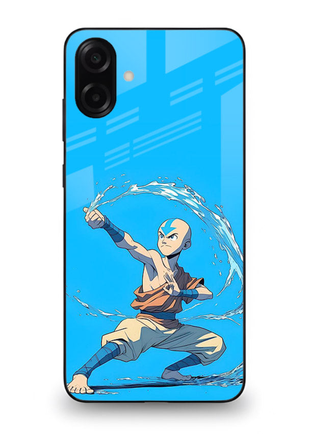 aang water master avatar art Samsung A07 4G glass cover waterbending action case