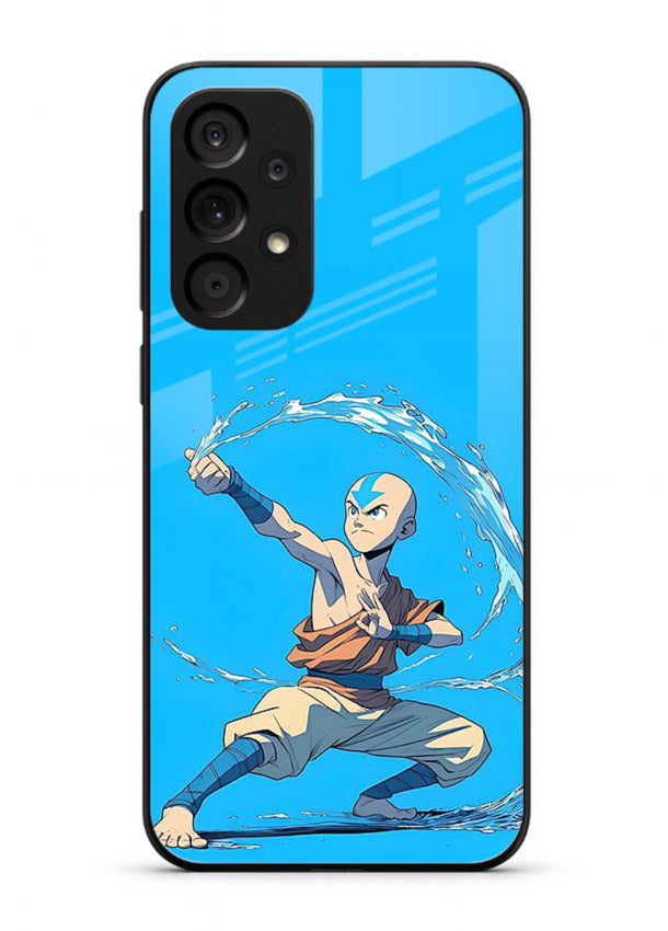 aang water master avatar art Samsung A73 5G glass cover waterbending action case