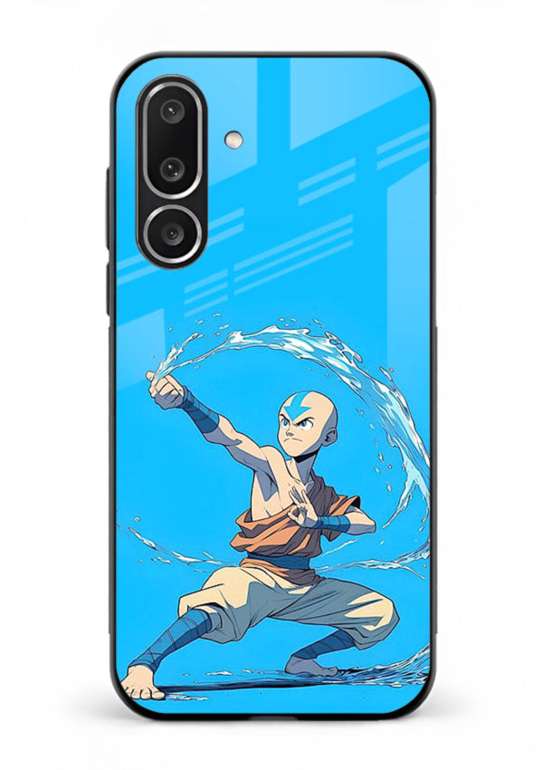 aang water master avatar art Samsung F56 5G glass cover waterbending action case