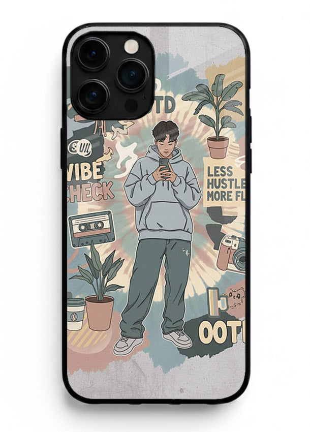 Aesthetic Girl Duo pastel aesthetic illustration iphone 12 pro max glass back cover