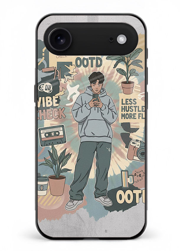 Aesthetic Girl Duo pastel aesthetic illustration iphone 18 air glass back cover