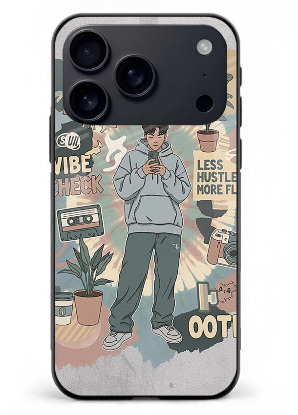 Aesthetic Girl Duo pastel aesthetic illustration iphone 18 pro max glass back cover