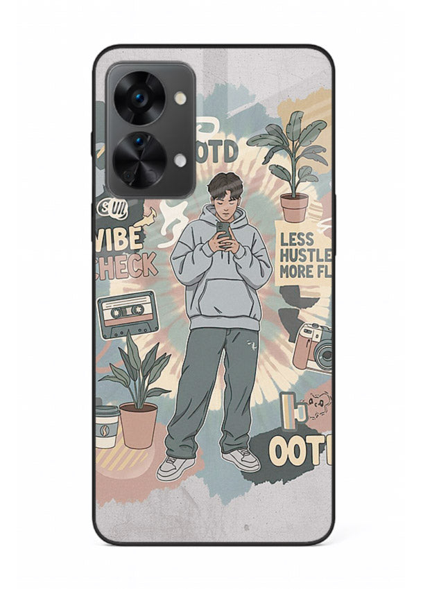 Aesthetic Girl Duo pastel aesthetic illustration OnePlus Nord 2T glass back cover