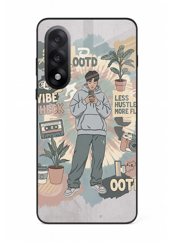 Aesthetic Girl Duo pastel aesthetic illustration OnePlus Nord 5 glass back cover