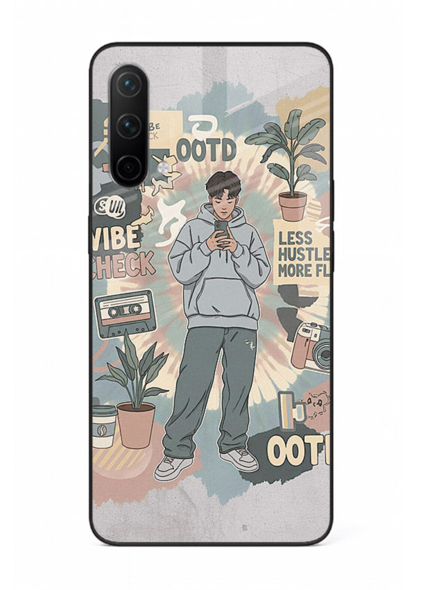 Aesthetic Girl Duo pastel aesthetic illustration OnePlus Nord CE 5G glass back cover