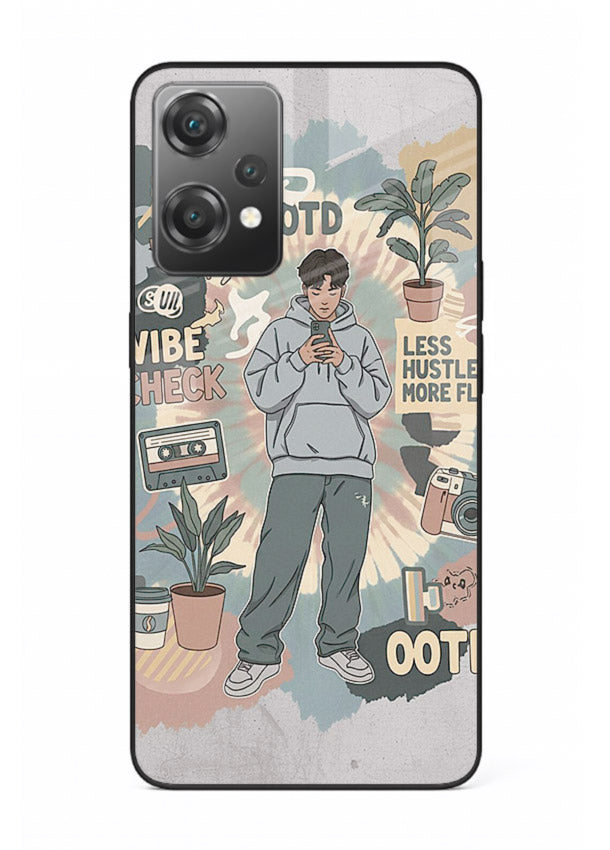 Aesthetic Girl Duo pastel aesthetic illustration OnePlus Nord CE2 Lite 5G glass back cover