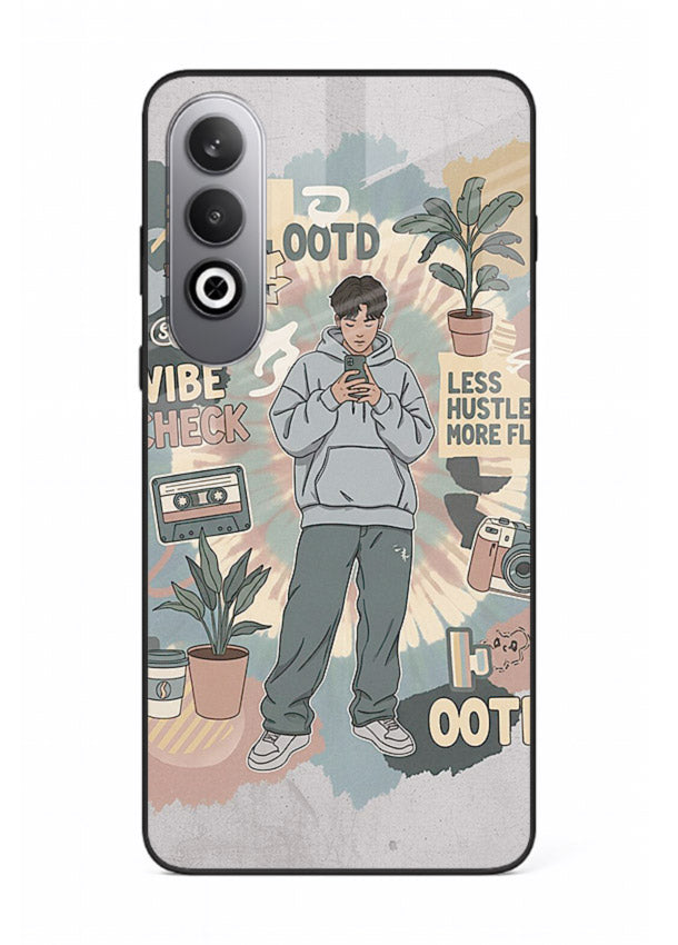 Aesthetic Girl Duo pastel aesthetic illustration OnePlus Nord CE4 glass back cover