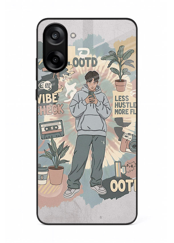 Aesthetic Girl Duo pastel aesthetic illustration OnePlus Nord CE5 glass back cover