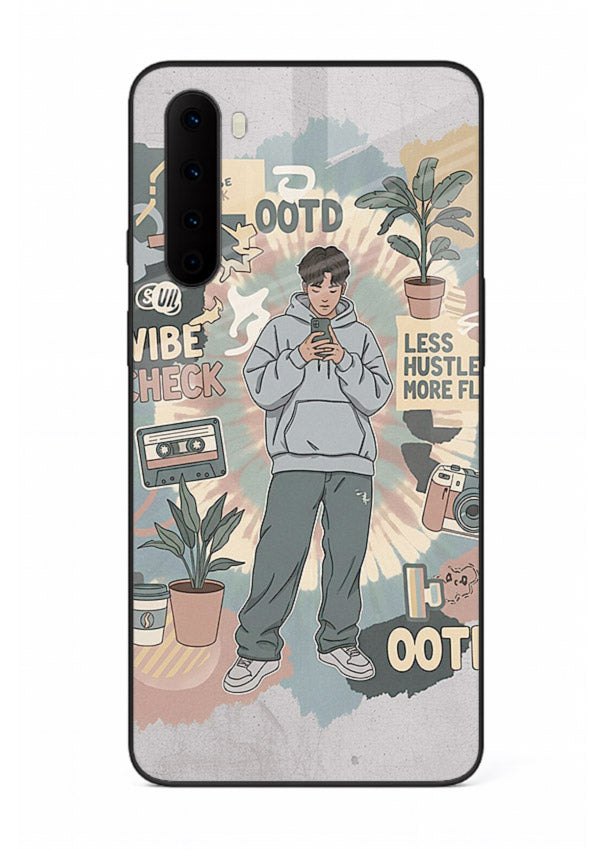 Aesthetic Girl Duo pastel aesthetic illustration OnePlus Nord glass back cover