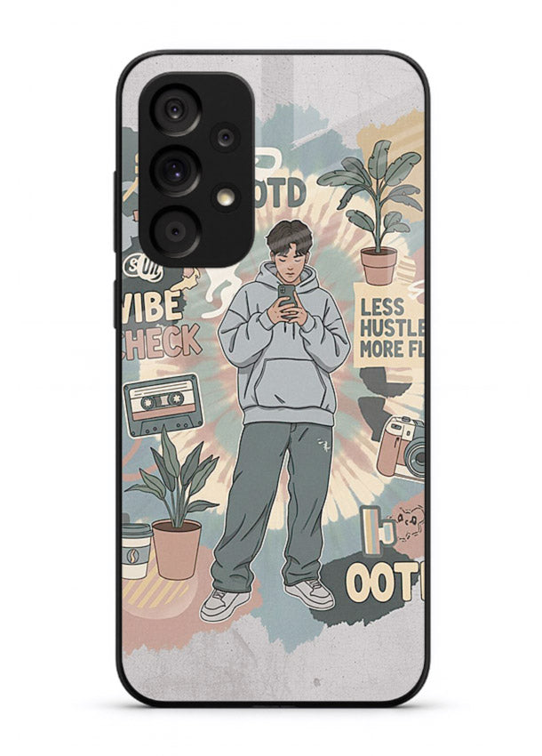Aesthetic Girl Duo pastel aesthetic illustration Samsung A53 5G glass back cover