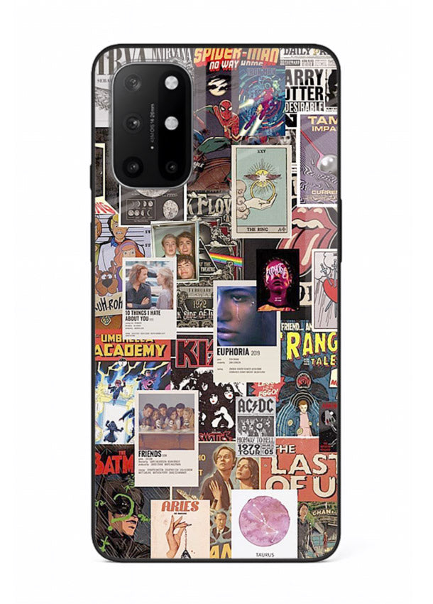 Aesthetic Photo Collage pastel artwork OnePlus 8T glass back cover