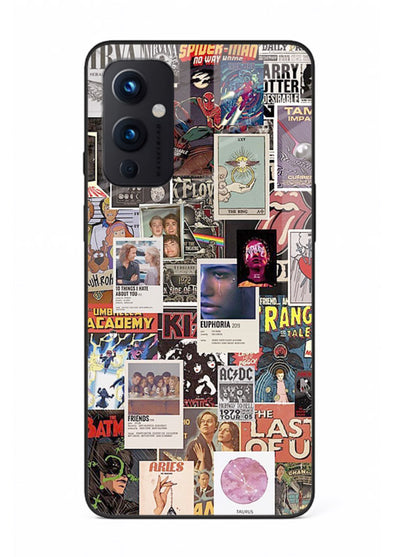 Aesthetic Photo Collage pastel artwork OnePlus 9 Pro glass back cover