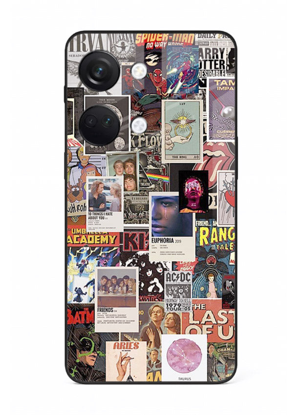 Aesthetic Photo Collage pastel artwork OnePlus Nord 3 glass back cover