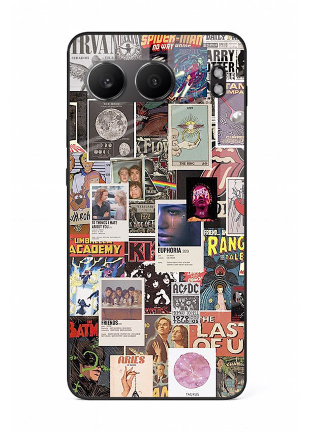 Aesthetic Photo Collage pastel artwork OnePlus Nord 4 glass back cover