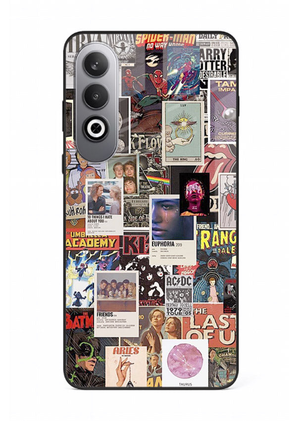 Aesthetic Photo Collage pastel artwork OnePlus Nord CE4 glass back cover