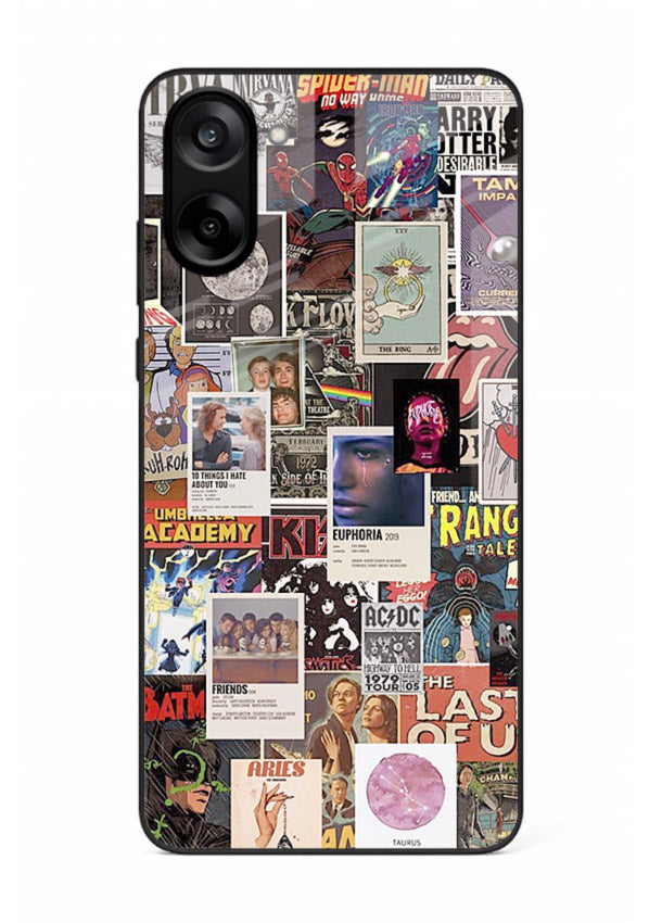Aesthetic Photo Collage pastel artwork OnePlus Nord CE5 glass back cover