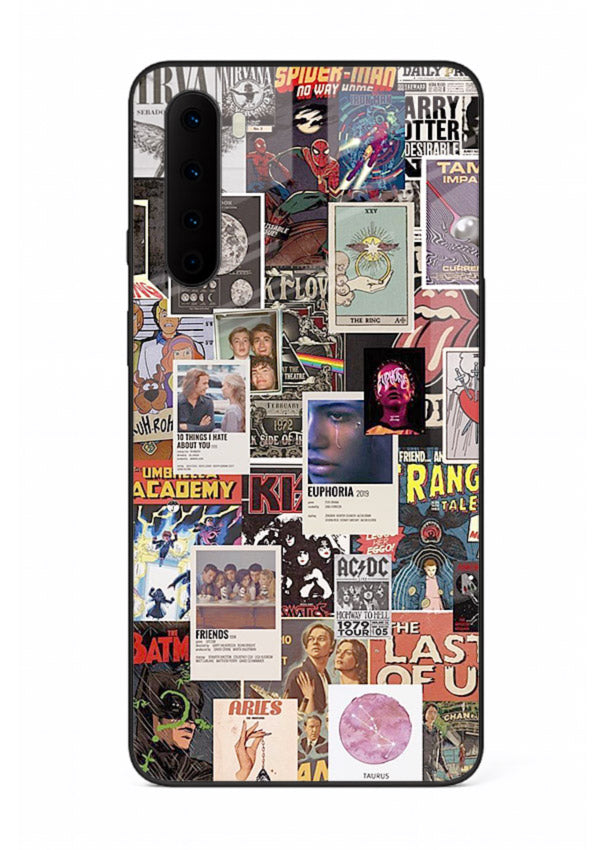 Aesthetic Photo Collage pastel artwork OnePlus Nord glass back cover