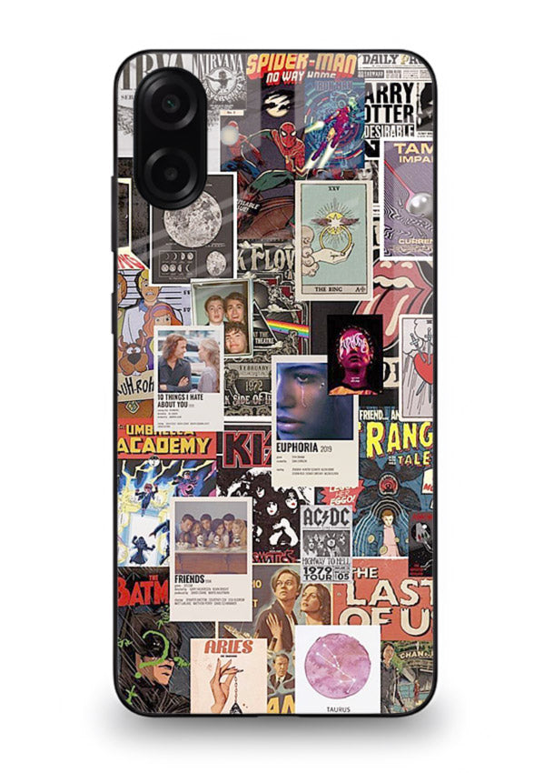 Aesthetic Photo Collage pastel artwork Samsung A06 5G glass back cover