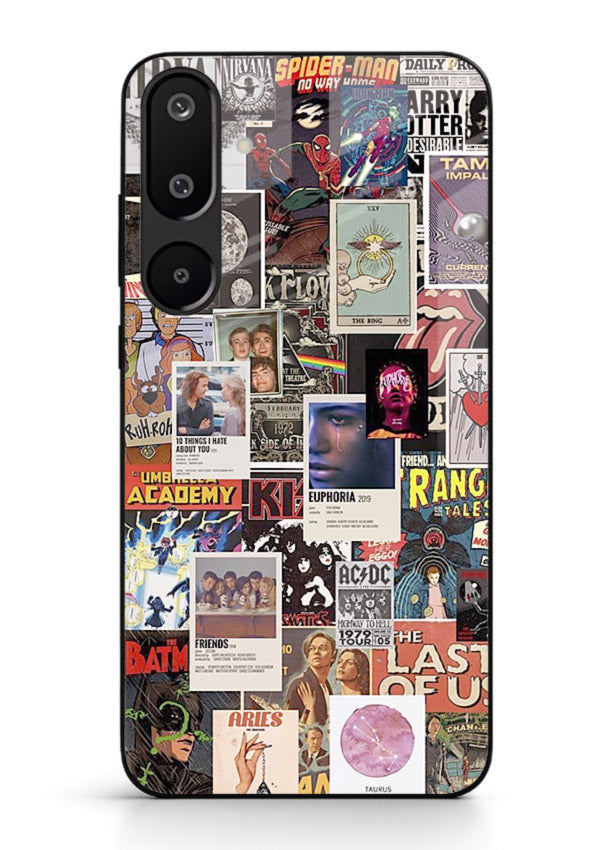 Aesthetic Photo Collage pastel artwork Samsung F16 5G glass back cover