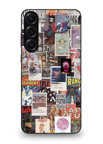 Aesthetic Photo Collage pastel artwork Samsung A17 glass back cover
