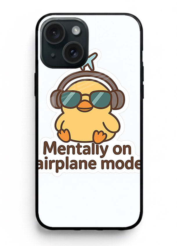 Airplane Mode Pilot aviation artwork iphone 14 plus glass back cover