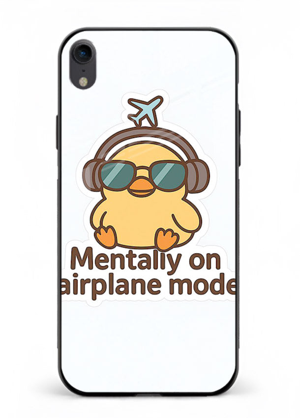 Airplane Mode Pilot aviation artwork iphone xr glass back cover