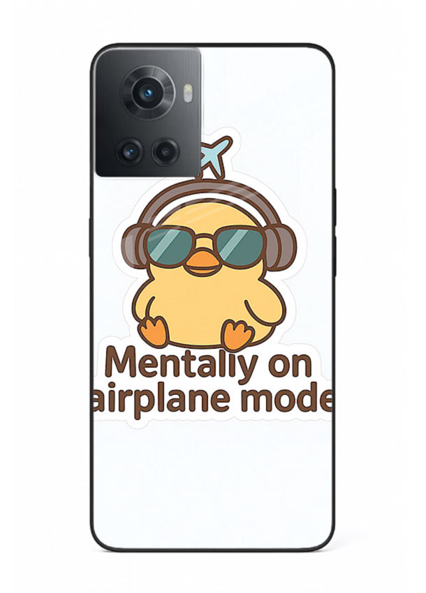 Airplane Mode Pilot aviation artwork OnePlus 10R glass back cover