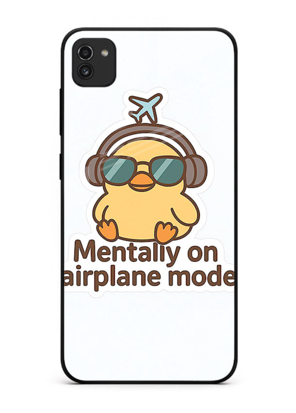 Airplane Mode Pilot aviation artwork Samsung A03 glass back cover