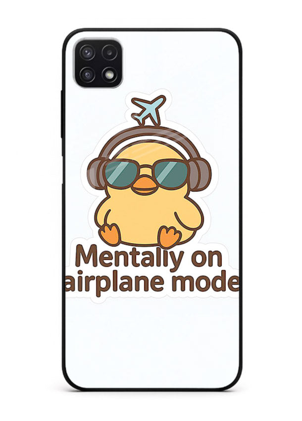 Airplane Mode Pilot aviation artwork Samsung A22 5G glass back cover