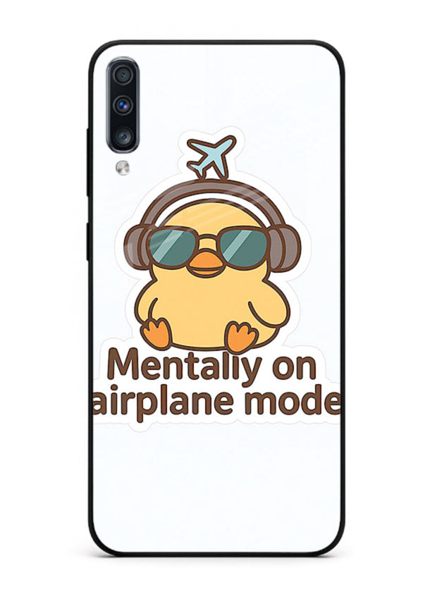 Airplane Mode Pilot aviation artwork Samsung A70 glass back cover