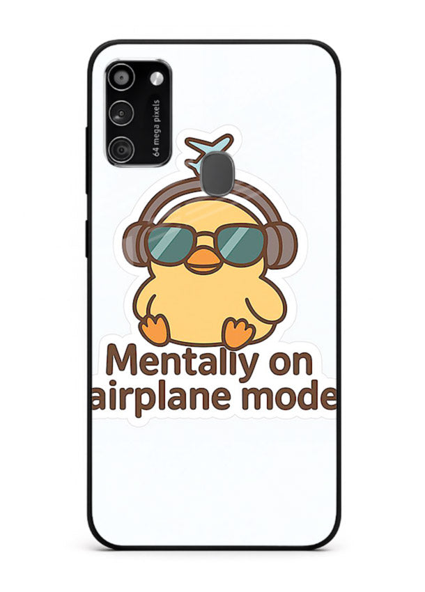 Airplane Mode Pilot aviation artwork Samsung M30s glass back cover