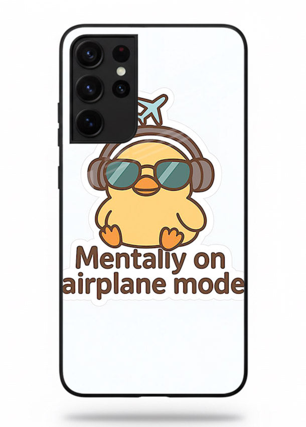 Airplane Mode Pilot aviation artwork Samsung S21 Ultra glass back cover