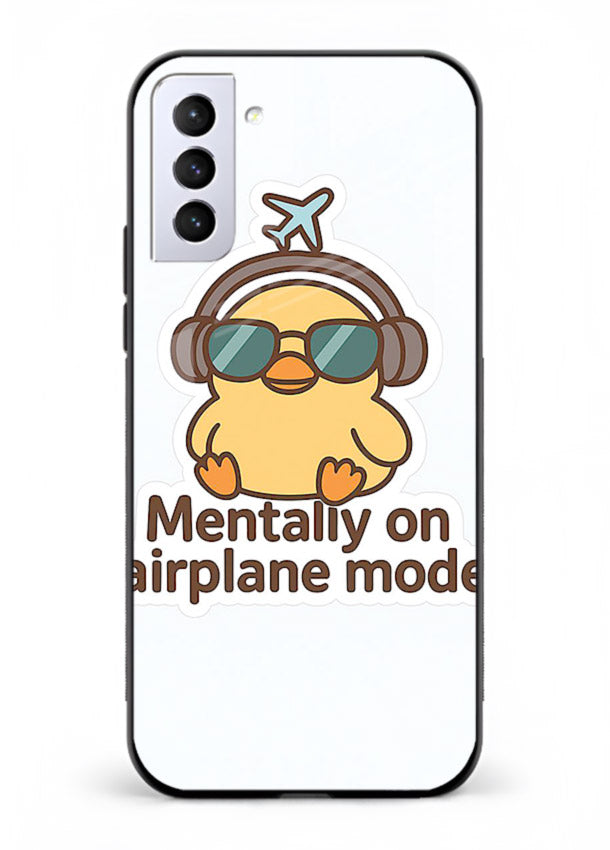 Airplane Mode Pilot aviation artwork Samsung S21 FE glass back cover