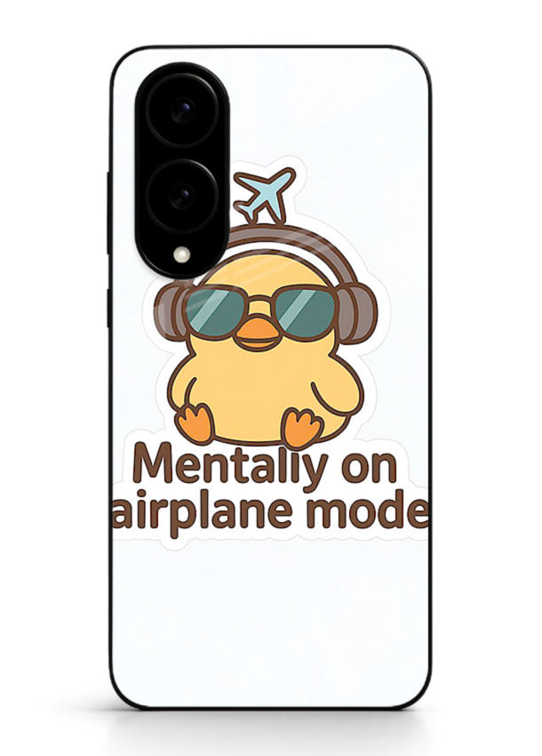 Airplane Mode Pilot aviation artwork Samsung S25 Edge glass back cover