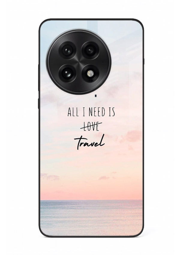 All I Need Travel pastel quote artwork OnePlus 13R glass back cover