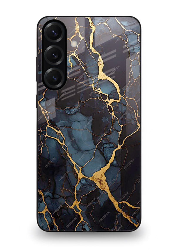 Amber Sea Marble Samsung A56 5G glass back cover with amber-toned marble waves